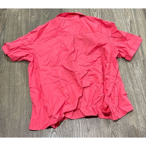 Foxcroft by Appleseeds Womens Button-Up Shirt Wrinkle Free Collared Pink Size 18 - Picture 2 of 4